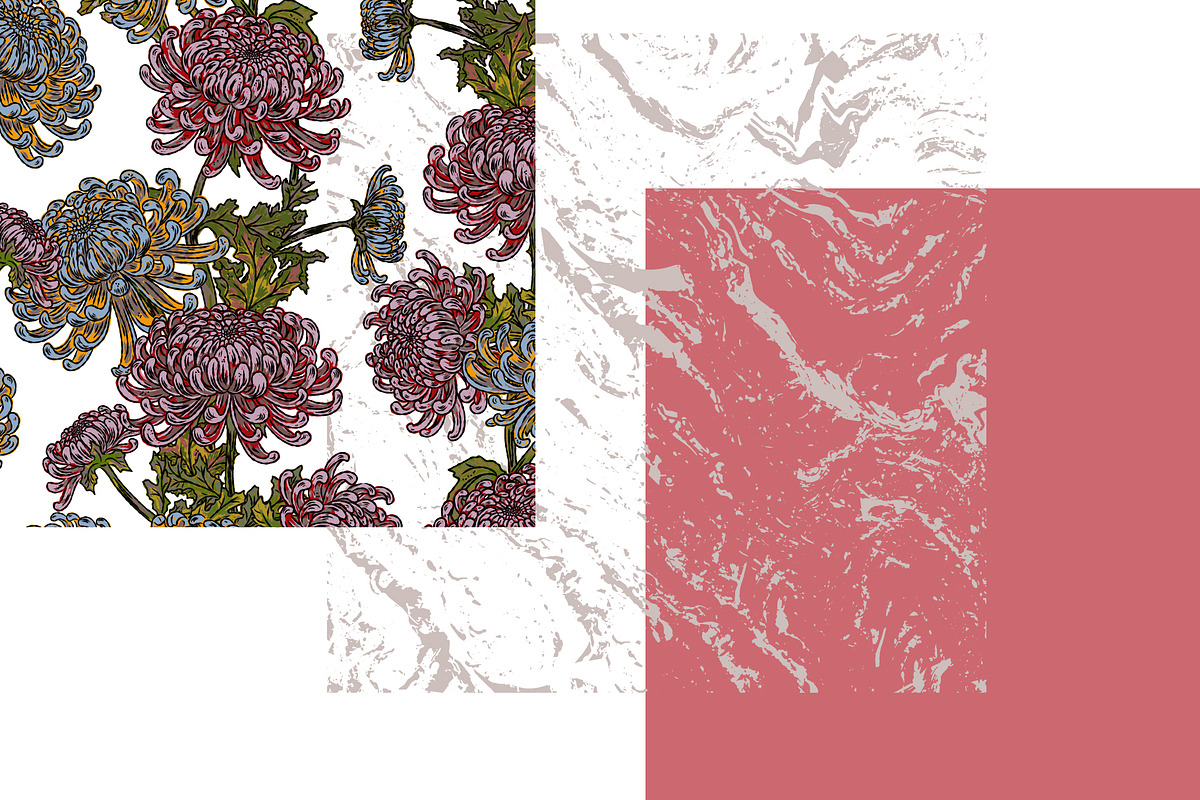 Chrysanthemum Maximalist Floral, a Pattern Graphic by NayaChu (Photo 7 of 9)
