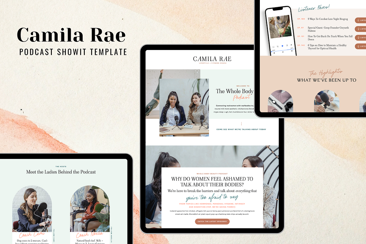 Podcast Landing Page Showit Template, a Landing Page Template by Sugar Studios (Photo 5 of 7)