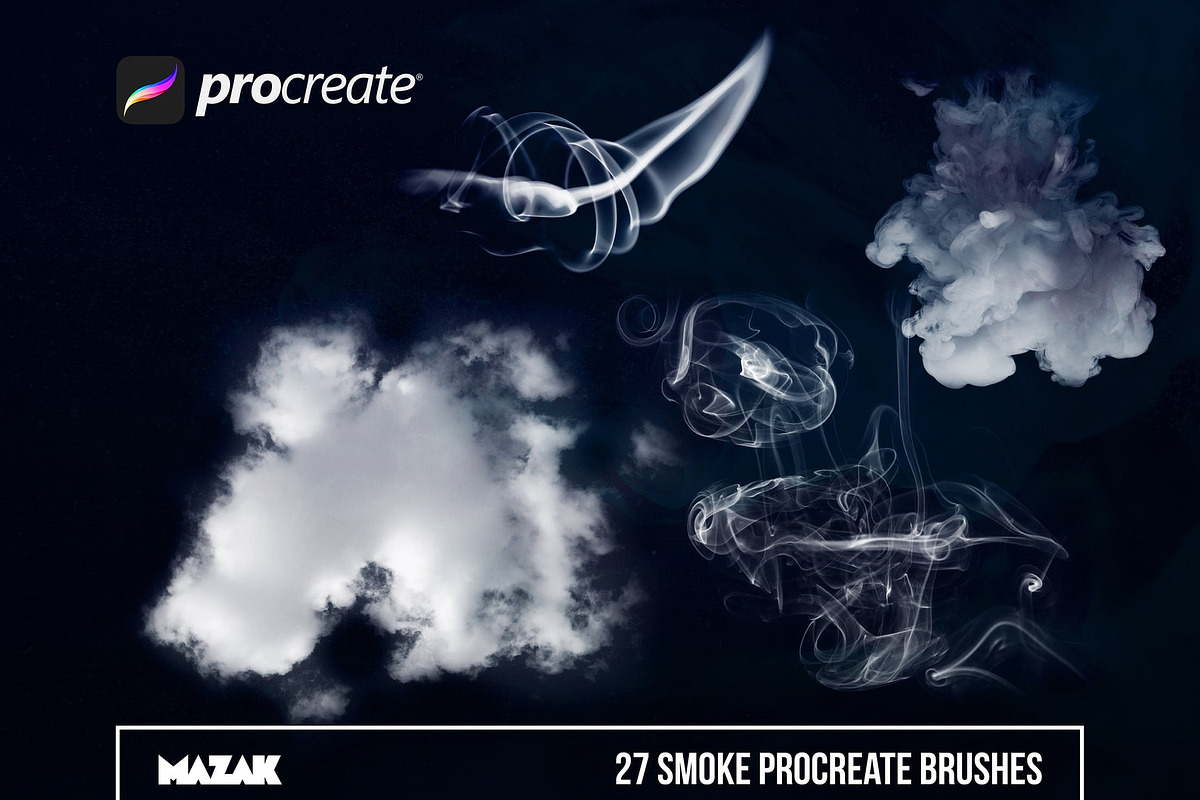 Procreate smoke brushes, a Brush Add-On by Endete & Mazak brushes (Photo 7 of 9)