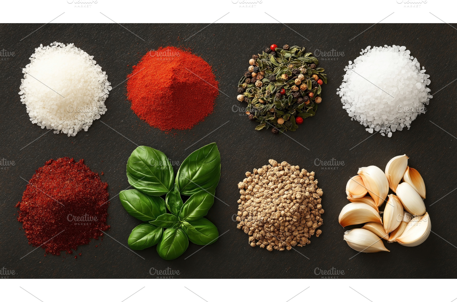 Assorted spices and herbs including, a Beauty & Fashion Photo by Sergey Kotenev