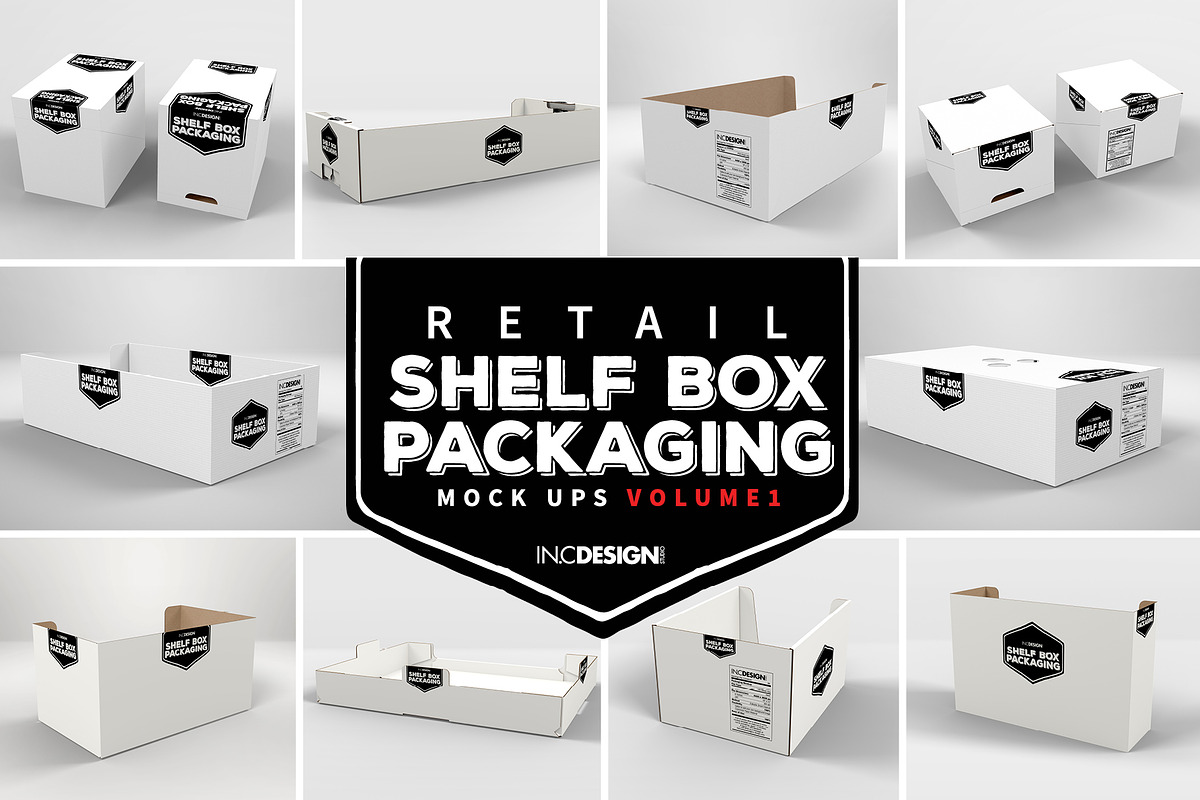 Retail Shelf Box Packaging Mockups1, a Packaging Mockup by INCDesign (Photo 31 of 32)