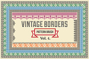 Vintage Borders Pattern Brushes 4, a Brush Add-On by G7 (Thumbnail 1 of 4)