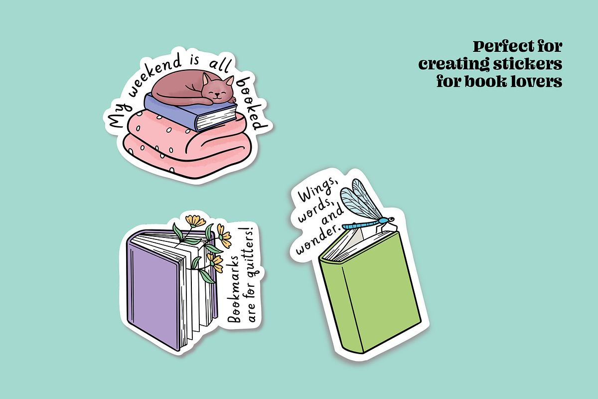 Book Lover Set for Procreate, a Brush Add-On by Pencil Twist (Photo 9 of 10)