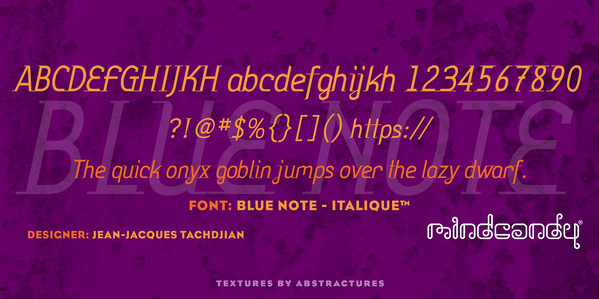 Blue Note™, a Serif Font by MINDCANDY (Photo 2 of 8)