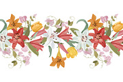 A collection of floral patterns, a Pattern Graphic by artdemidova (Thumbnail 2 of 9)
