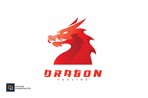 Gradient Dragon Serpent Logo