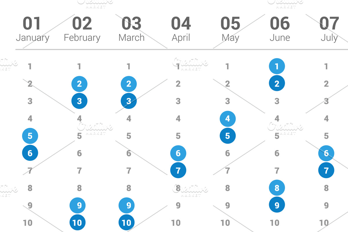 Calendar 2019 Vertical Design, a Stationery Template by WORAKAMON Design Studio (Photo 2 of 4)