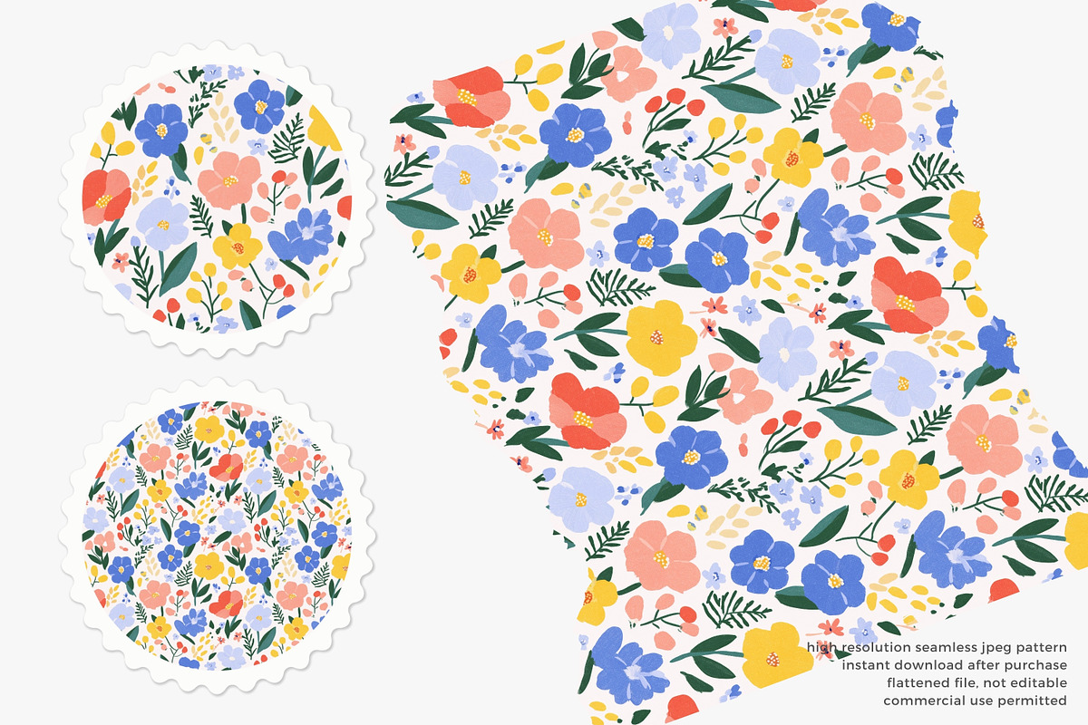 vintage seamless floral pattern set, a Pattern Graphic by Patishop Art (Photo 11 of 14)