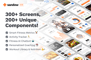 sandow UI Kit: AI Fitness & Diet App, an UI Kit Template by strangehelix.bio (Thumbnail 2 of 9)