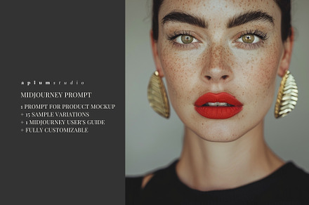 Portrait of a woman for lipstick