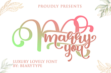Marry You - Modern Calligraphy Font