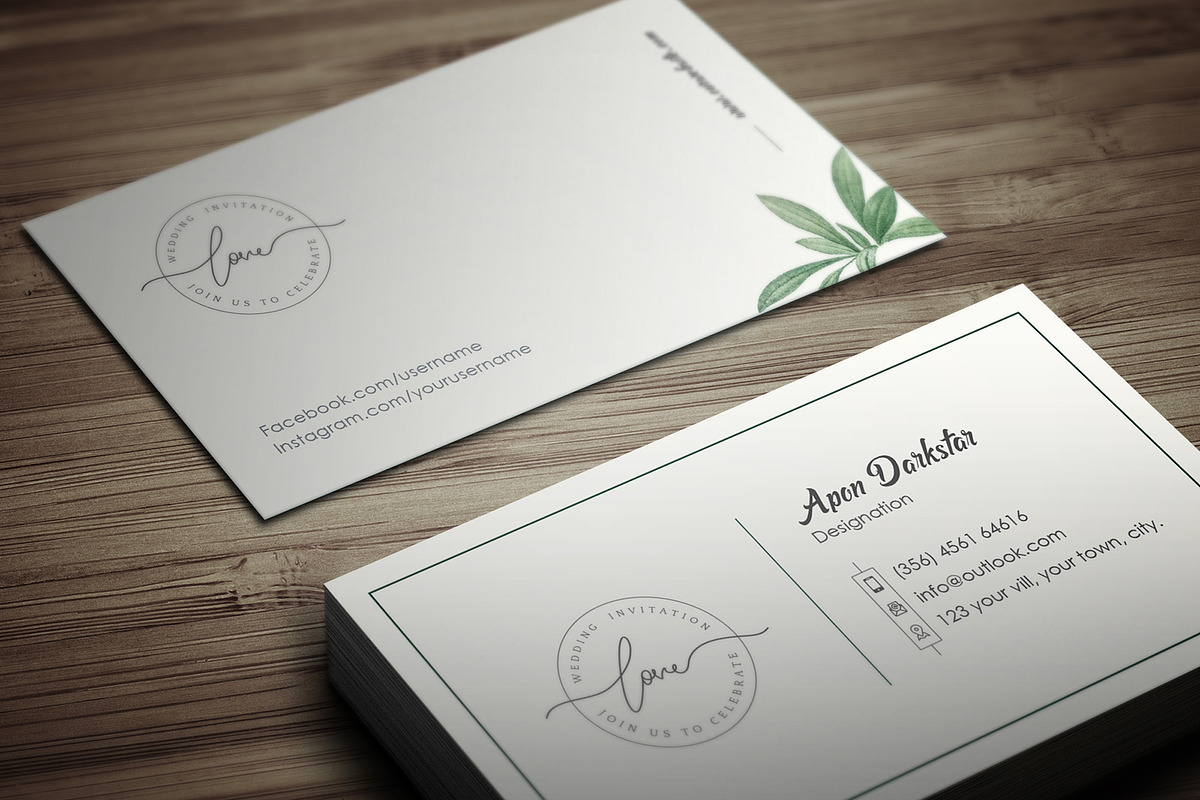 Wedding Photography Business Card, a Business Card Template by TelaTemplates (Photo 6 of 8)