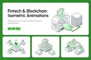 45 Animated Fintech Blockchain, a Technology Illustration by Brickclay
