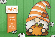 Summer Gnome 3D SVG Multilayered Cut, a Decorative Illustration by Volt_Design (Thumbnail 3 of 3)