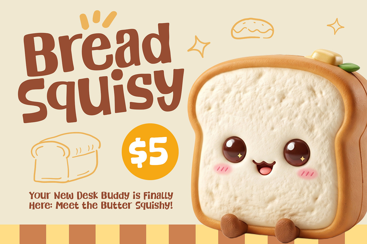 Bread Squishy - A Fun & Cozy Font, a Sans Serif Font by khurasan (Photo 2 of 6)