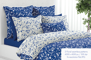 3 Japanese flowers patterns.