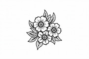 Hand Drawn Floral Coloring Pages, an Illustration by hafijul (Thumbnail 9 of 9)