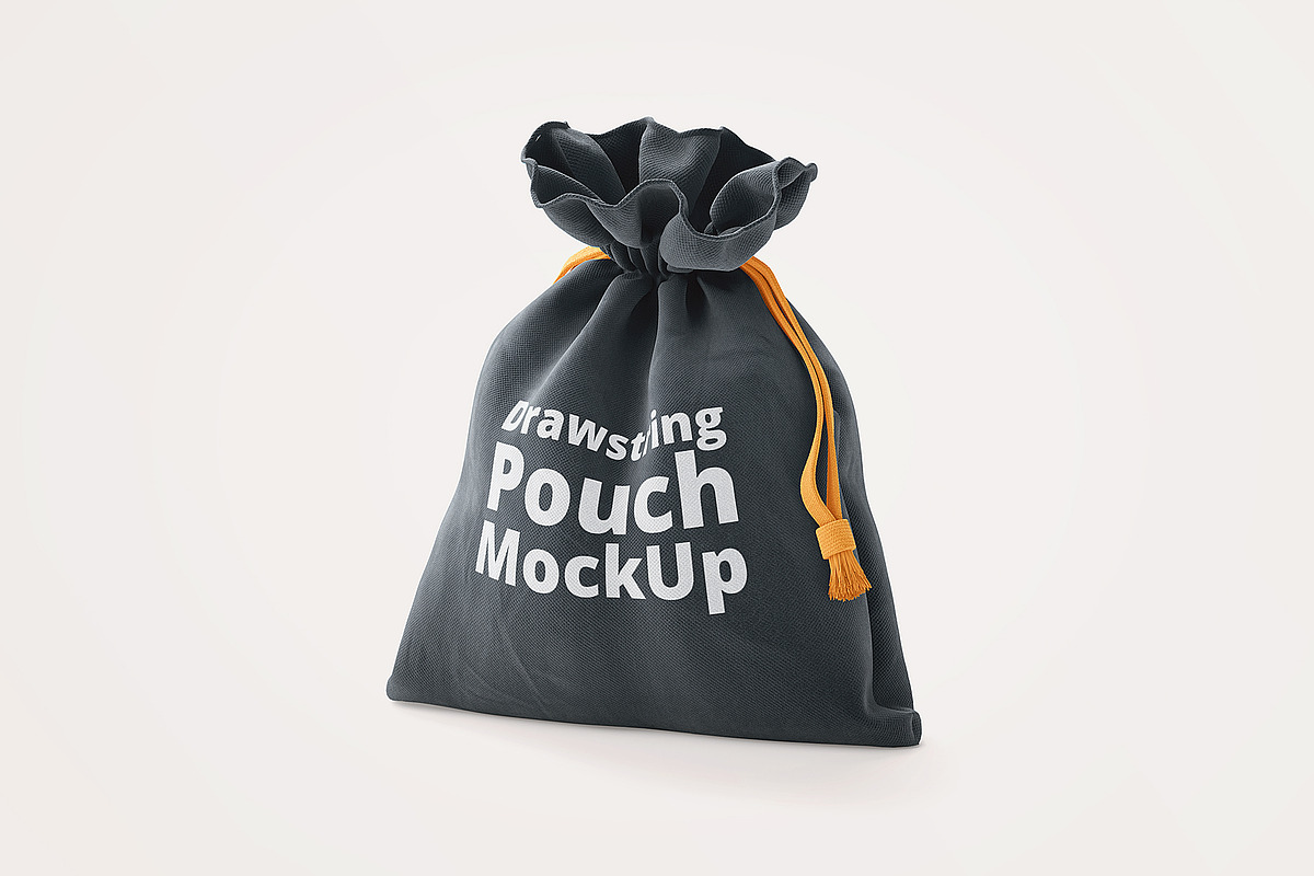 Drawstring Pouch Mock-Up, a Packaging Mockup by WebAndCat (Photo 5 of 7)