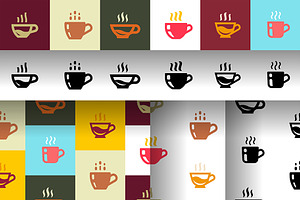 Coffee Cup Set Pattern