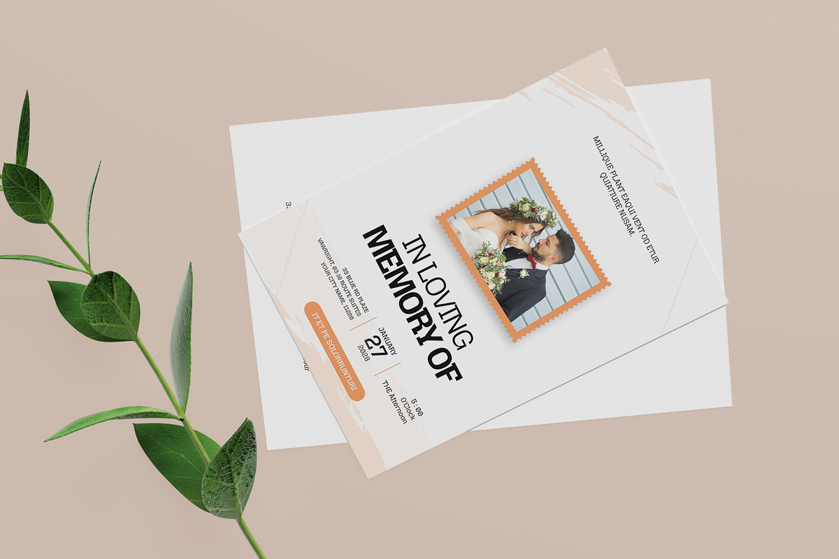 Memorial Program Template Word, an Invitation Template by Creatiya Type (Photo 4 of 5)