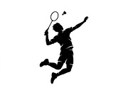 60 Badminton Player Smash Silhouette, a Person Illustration by Amazin_art (Thumbnail 13 of 37)