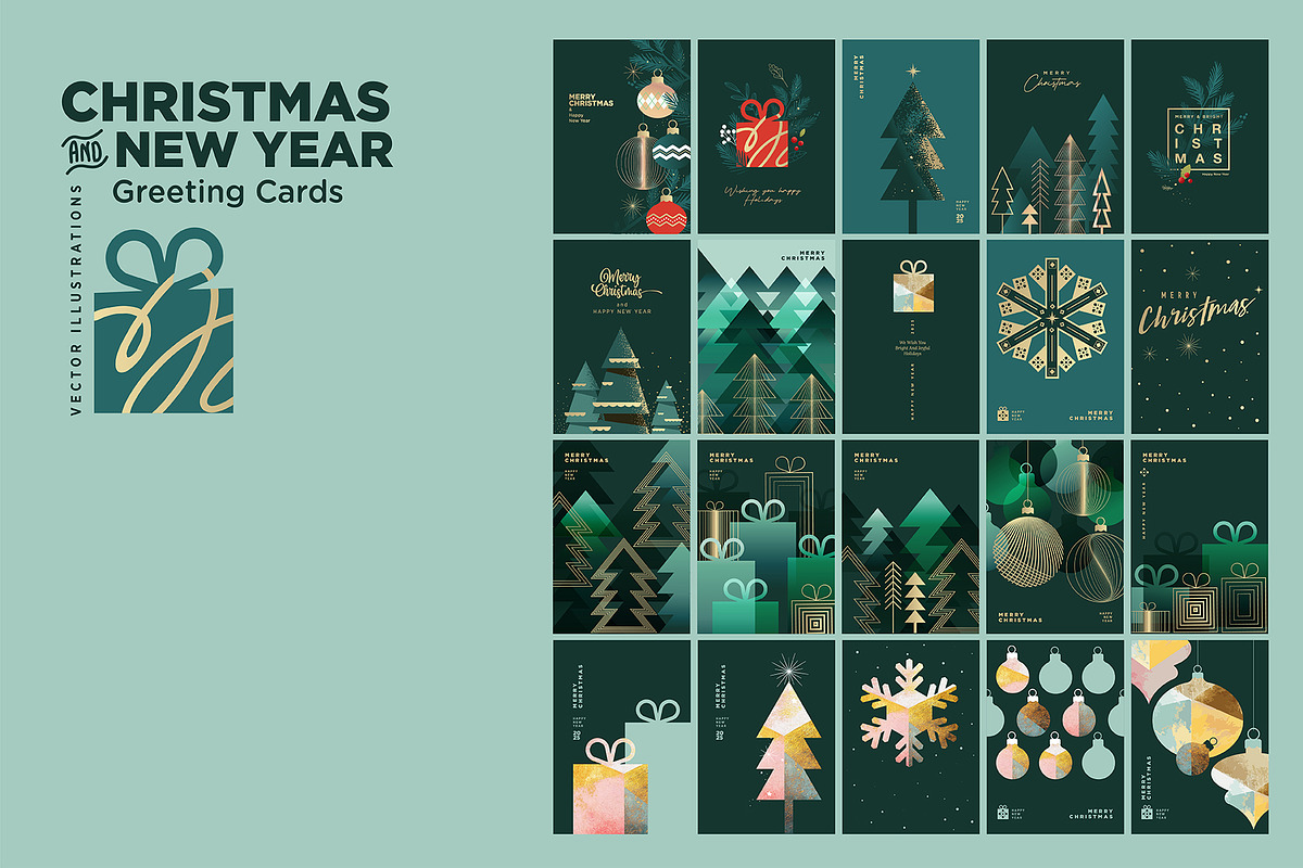 Merry Christmas and Happy New Year, a Seasonal Illustration by PureSolution (Photo 1 of 5)