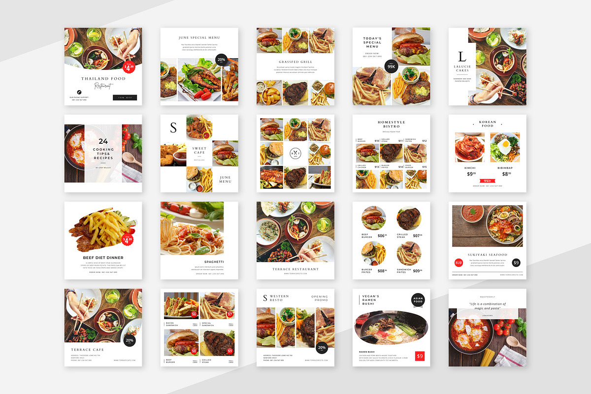 Food Instagram Pack | PS & Canva, a Social Media Template by Studio Siv (Photo 2 of 6)