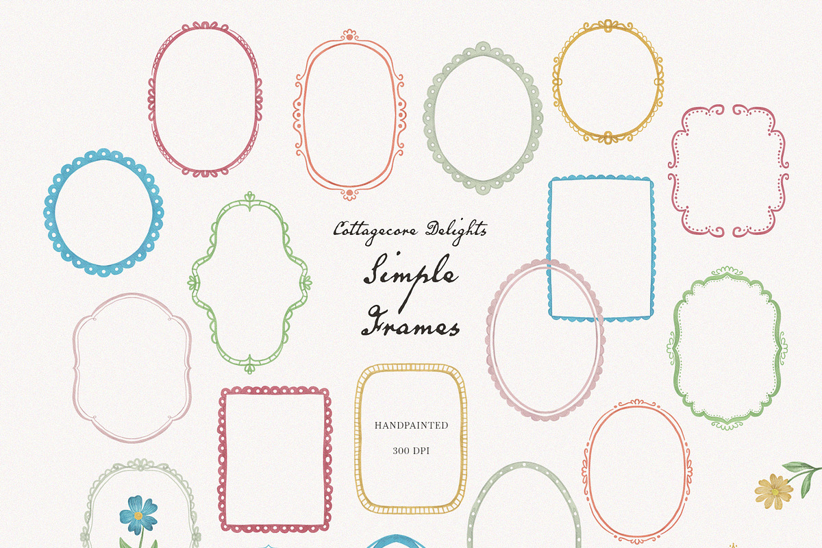 Soft Cottagecore Frames & Patterns, an Object Graphic by SunnyAfternoons (Photo 5 of 18)