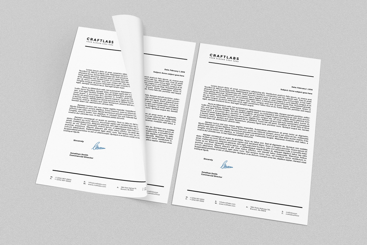 Corporate Letterhead 8 with MS Word, a Stationery Template by ND Design (Photo 3 of 5)