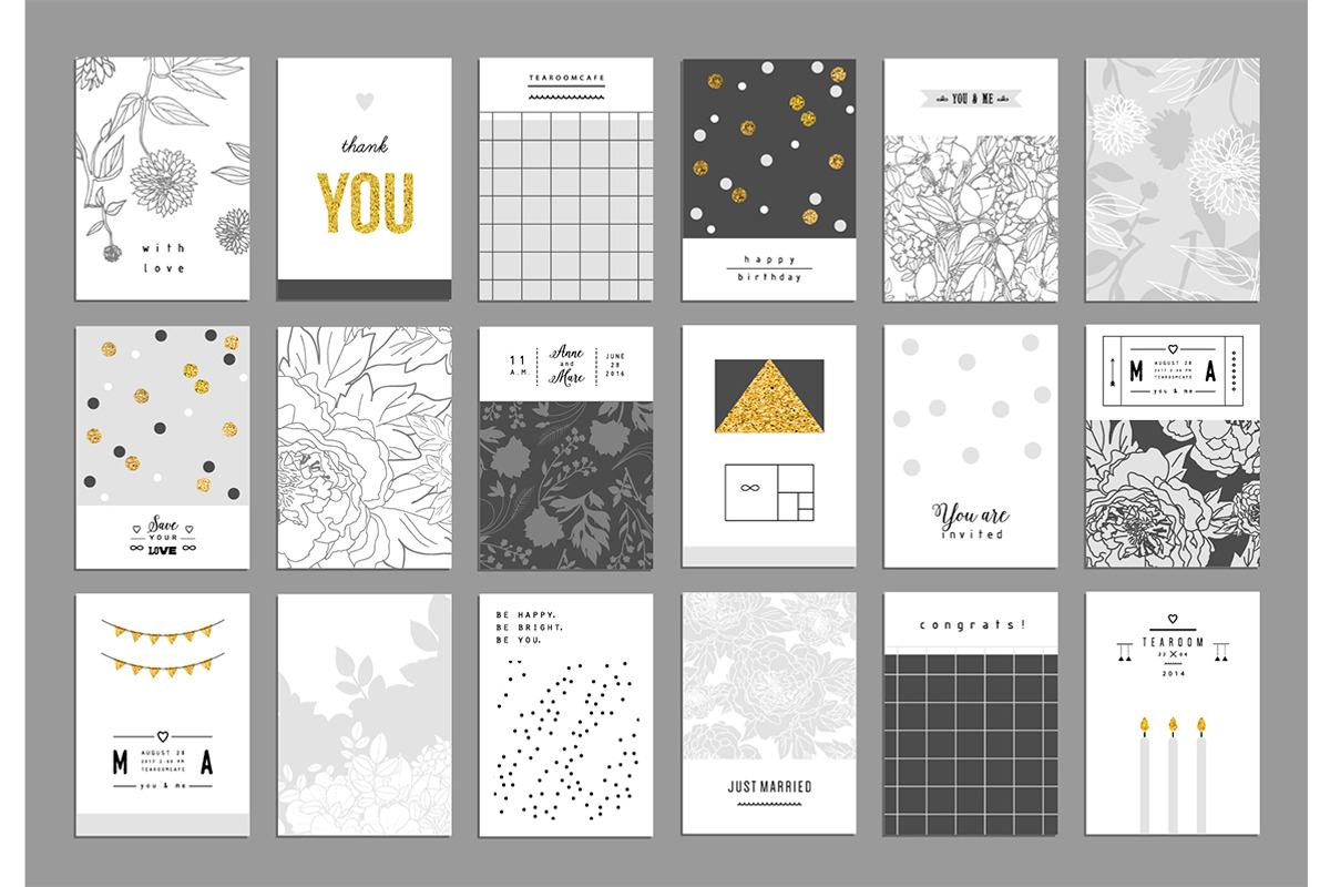 Trendy Cards  VECTOR set, a Card Template by Lera Efremova (Photo 4 of 4)