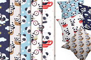 Cute Baby Panda Seamless Patterns, a Pattern Graphic by DrawStudio1988 (Thumbnail 2 of 7)