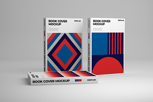 Vertical Book Hardcover Mockup Set