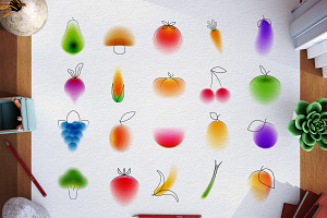 Vegetables and fruits, a Food Illustration by CGterminal