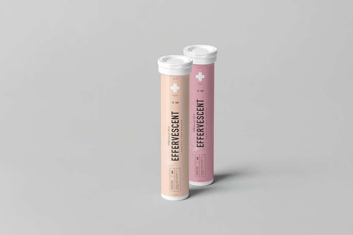 Effervescent Tablets Tube Mock-up, a Packaging Mockup by zippypixelstudio (Photo 10 of 11)