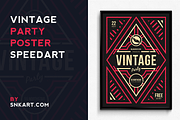 Vintage Party Poster, a Flyer Template by SNK's (Thumbnail 1 of 4)