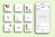 IG 100 stock + 100 quotes bundle, a Social Media Template by blackdahliapress (Thumbnail 1 of 3)
