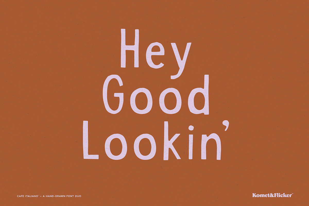 Cafe Italiano - A Hand-Drawn Duo, a Sans Serif Font by Komet & Flicker (Photo 11 of 15)