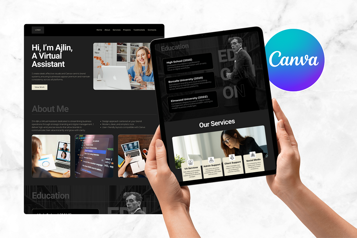 Virtual Assistant Portfolio Website, a Social Media Template by Snapybiz