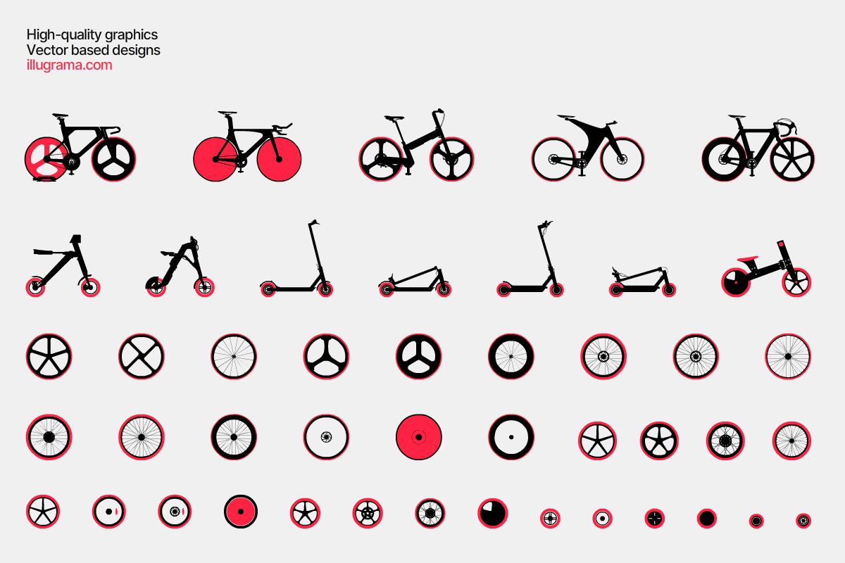 Bicycles - Modern Graphics, an Illustration by illugrama (Photo 5 of 6)