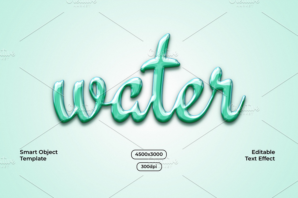 Water Text Effect, a Layer Style Add-On by alexdndz (Photo 1 of 2)