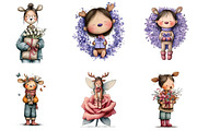 Whimsical Winter Kids Clipart, an Illustration by DreamArtGraphic (Thumbnail 3 of 5)