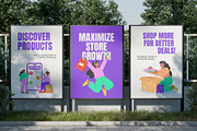 50 E-commerce Flat Illustrations, a Person Illustration by Creative Stall (Thumbnail 3 of 11)