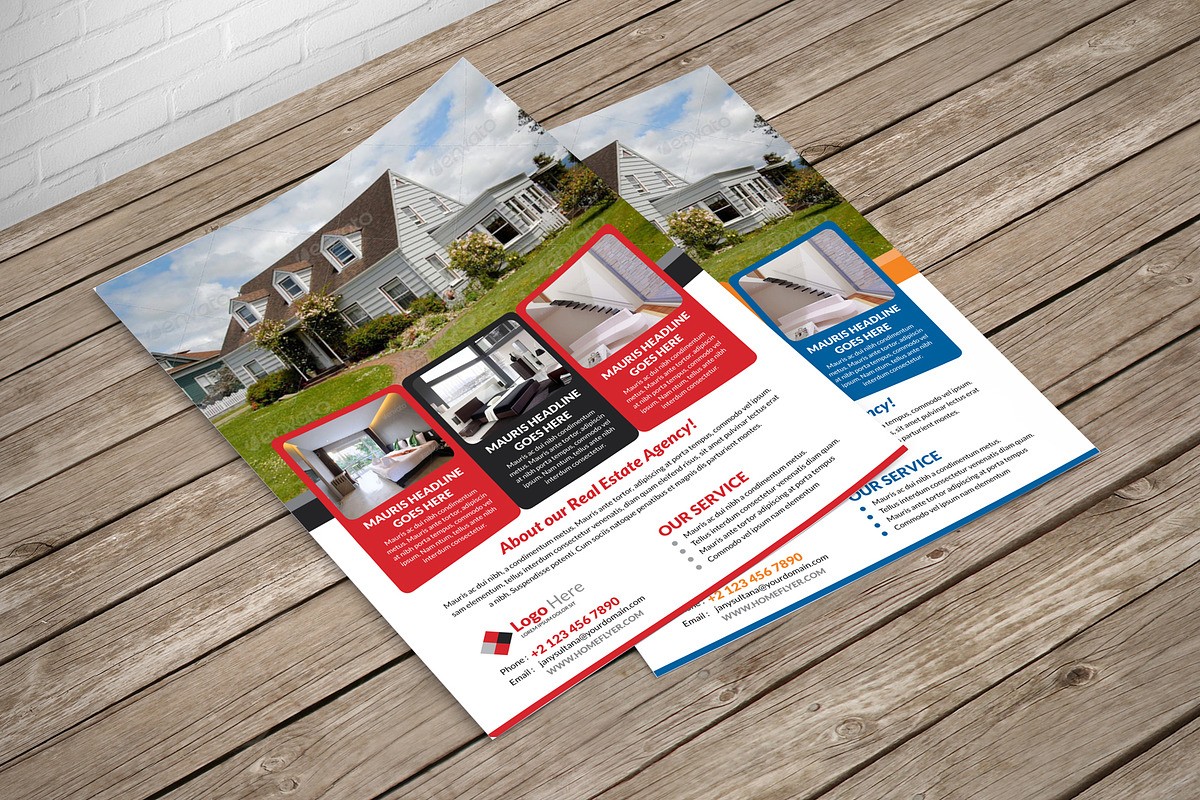 Real Estate Flyer Design Template V1, a Flyer Template by JanySultana (Photo 3 of 6)