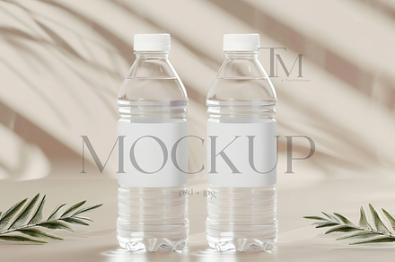 Water Bottle Label Mockup, 8x2 Label, a Product Mockup by TatiMockup
