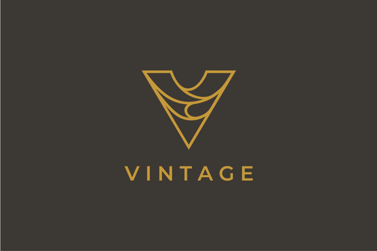 Vintage Letter V logo design, a Branding & Logo Template by yopie (Photo 1 of 4)