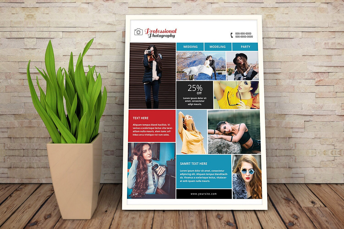 Photography Flyer Template, a Flyer Template by retrographix (Photo 1 of 3)