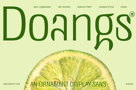 UT Doangs - An Ornament Display Font