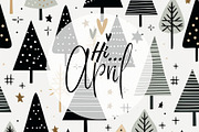 14 seamless minimalism Christmas, a Pattern Graphic by ARTOZEN DIGITAL (Thumbnail 3 of 14)