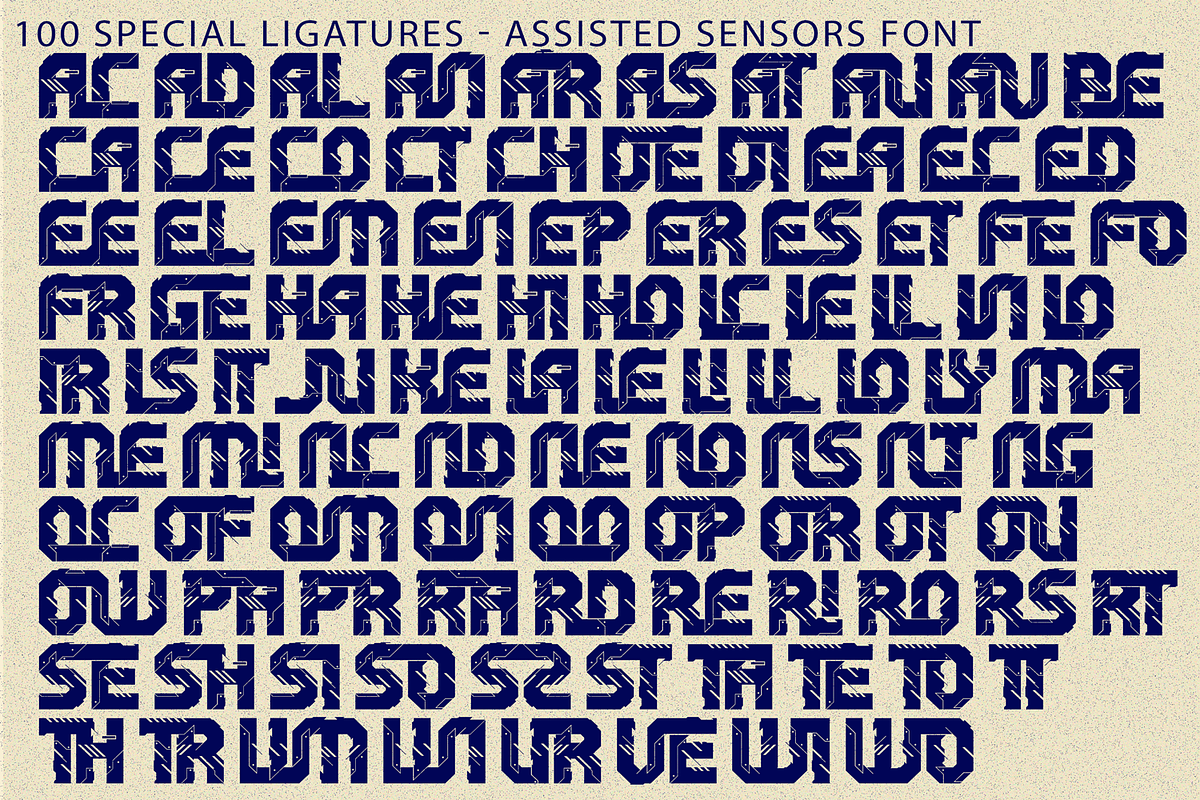 ASSISTED SENSORS - CYBERPUNK FONT, a Sans Serif Font by 177Studio