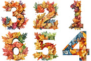Watercolor Autumn Alphabet Clipart, a Seasonal Illustration by Canvas Craft (Thumbnail 6 of 7)